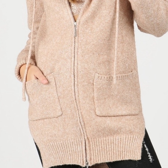 Light Pink Sweater Cardigan - Picture 6 of 6